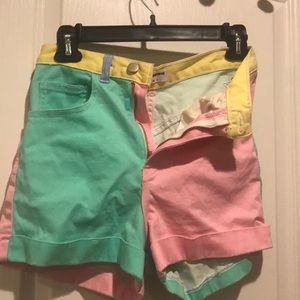 American apparel colorful high waisted shorts